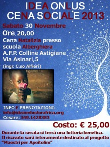 Evento IDEA Onlus, cena sociale