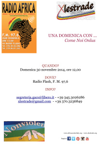 Locandina Radio Africa 30 Novembre 2014