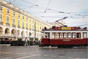 Un tram a Lisbona, Portogallo